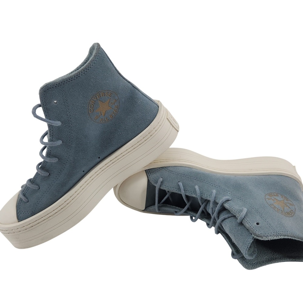 Converse Chuck Taylor All Star Modern Lift Womens 8 Blue Suede Platform Sneaker